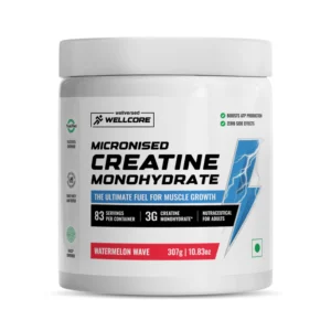 wellcore pure micronised creatine monohydrate | watermelon wave (307g, 83 servings)
